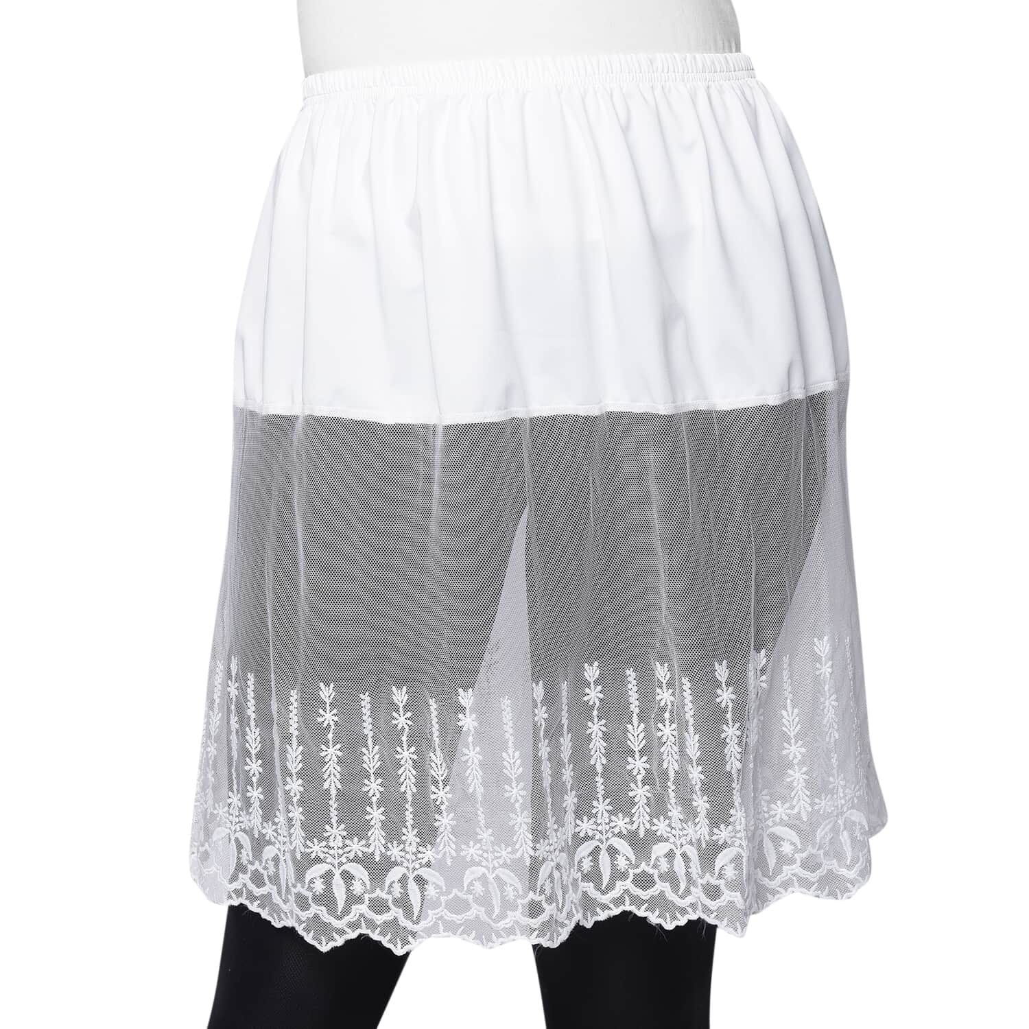 White lace shop skirt extender