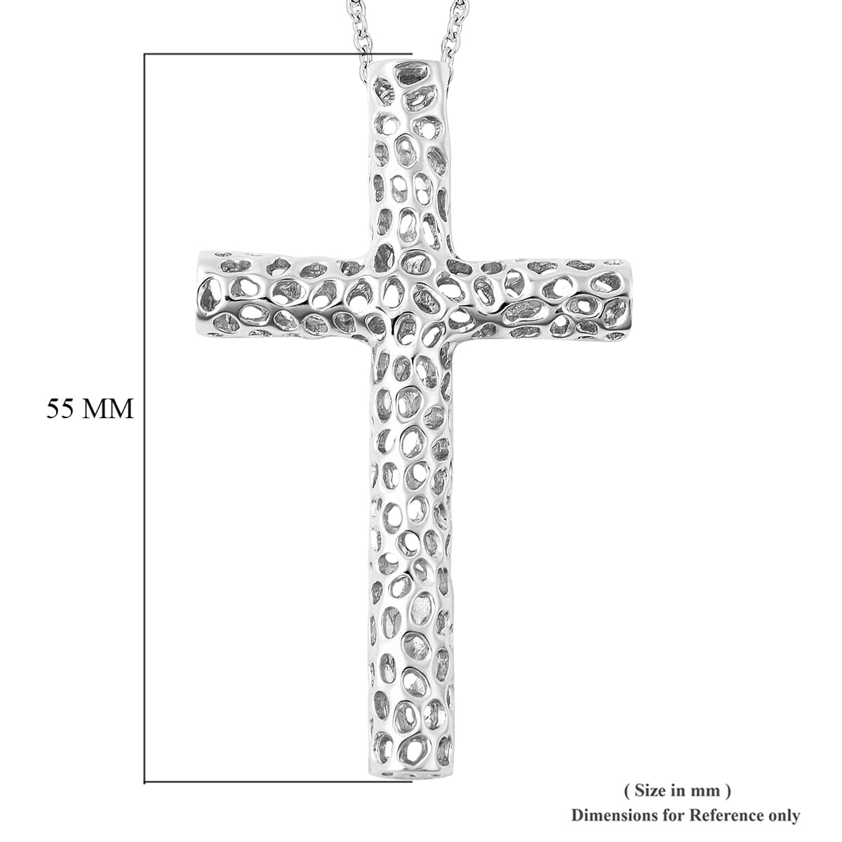 RACHEL GALLEY Lattice Collection Cross Pendant Necklace 30 Inches in Sterling Silver 11.20 Grams image number 4