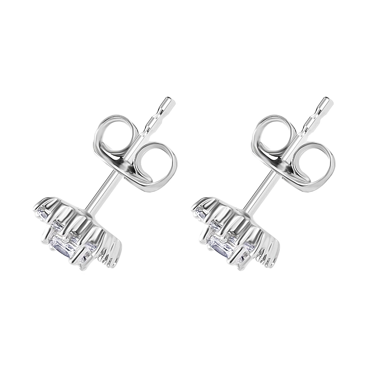 Luxoro Diamond G-H I3  0.50 ctw Stud Earrings in 10K White Gold