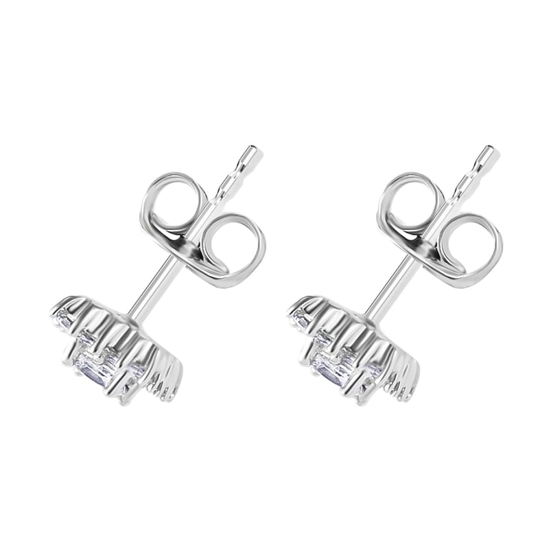 Luxoro Diamond G-H I3  0.50 ctw Stud Earrings in 10K White Gold