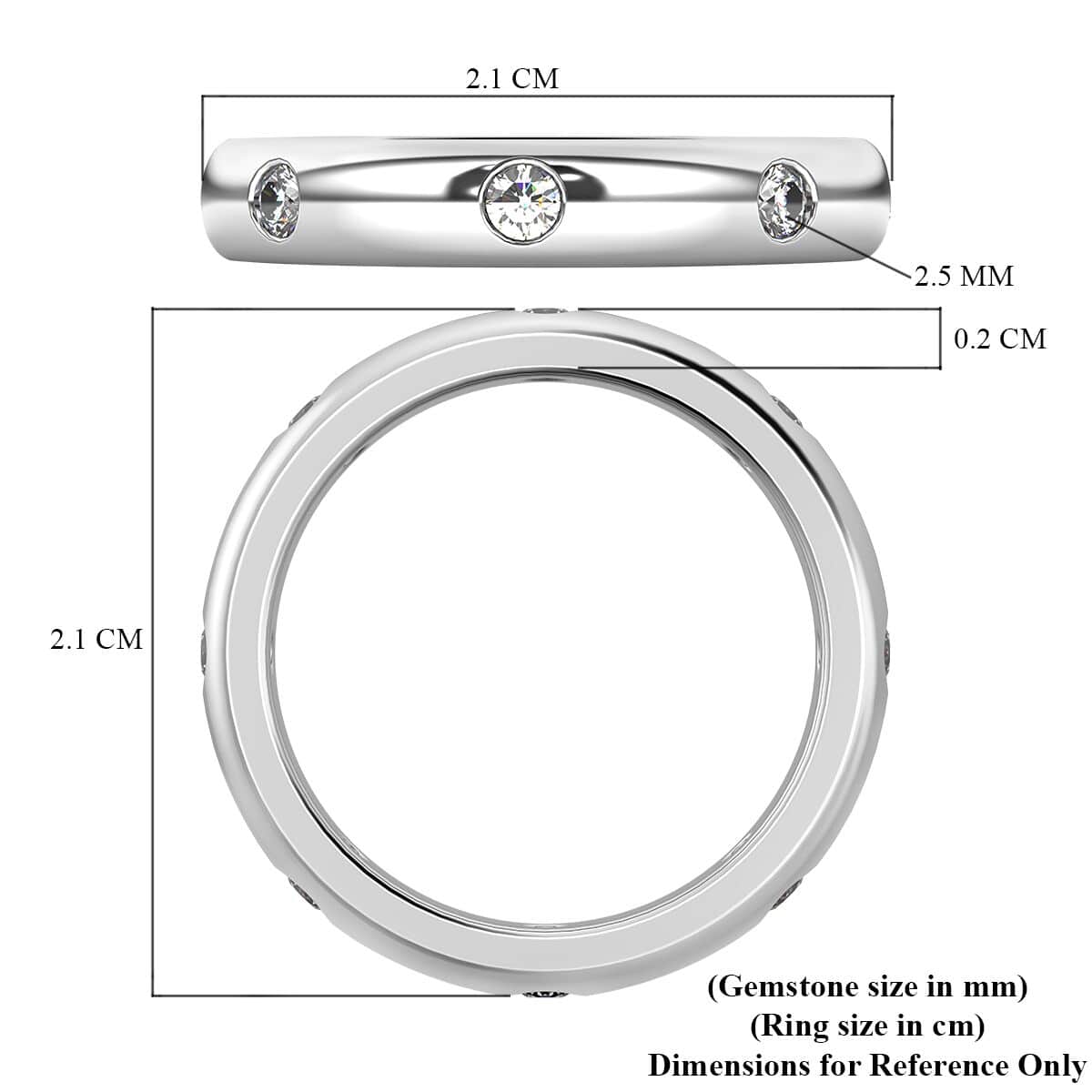 RHAPSODY 0.50 ctw Diamond E-F VS2 Ring in 950 Platinum 6.45 Grams image number 5