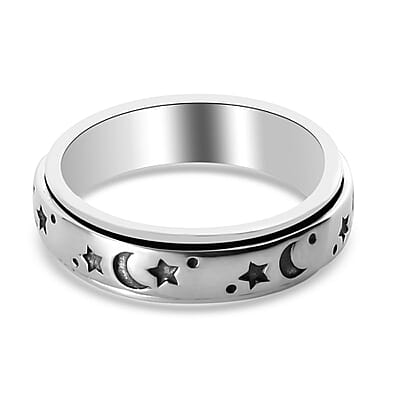 D'Joy Artisan Crafted Spinner Ring in Sterling Silver 4.30 Grams (Size 10)
