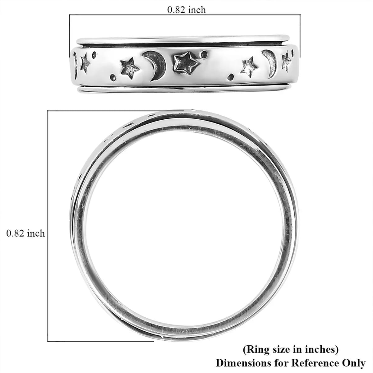 D'Joy Artisan Crafted Spinner Ring in Sterling Silver 4.30 Grams (Size 6) image number 6