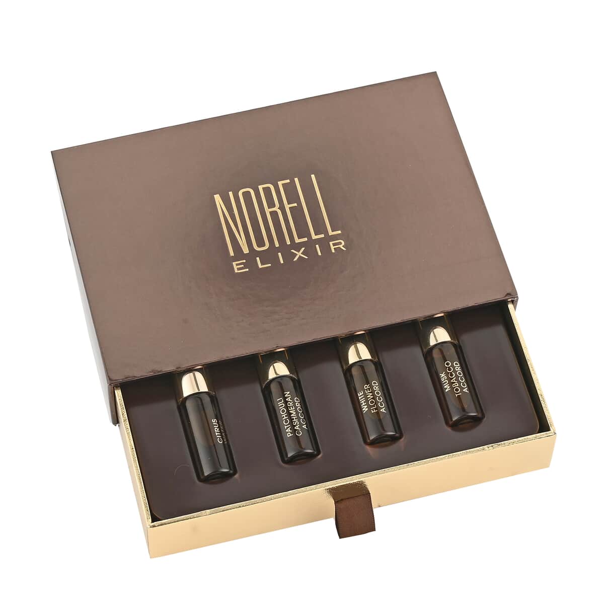 Norell Elixir Accord Gift Set in Citrus Water, Patchouli Cashmeran, White Flower, & Musk Tobacco (0.17oz each) image number 0