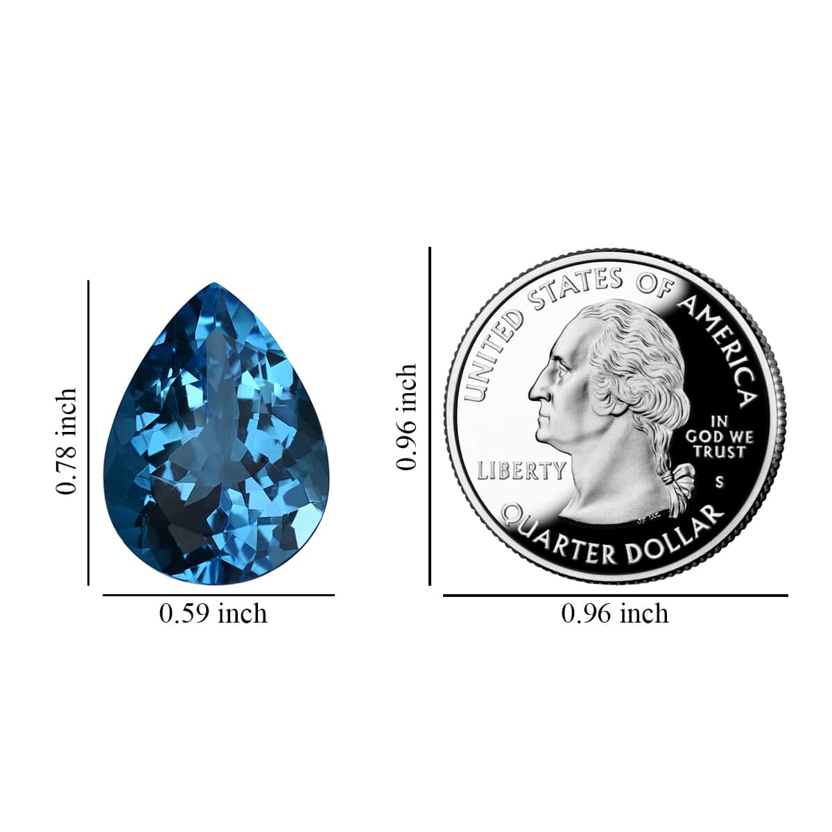 AAAA Electric Swiss Blue Topaz (Pear 20x15 mm) 16.00 ctw image number 1