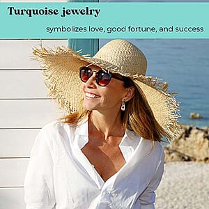 Santa Fe Style Spiny Turquoise 2.00 ctw Earrings in Sterling Silver