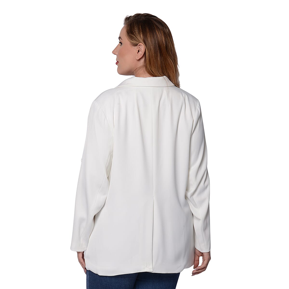 White Women's Suit Jacket - 4X image number 1