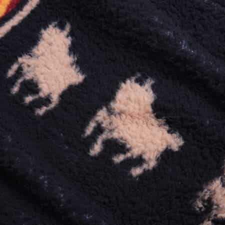 Homesmart Hand Pattern Double Face Sherpa Blanket (Microfiber) image number 4