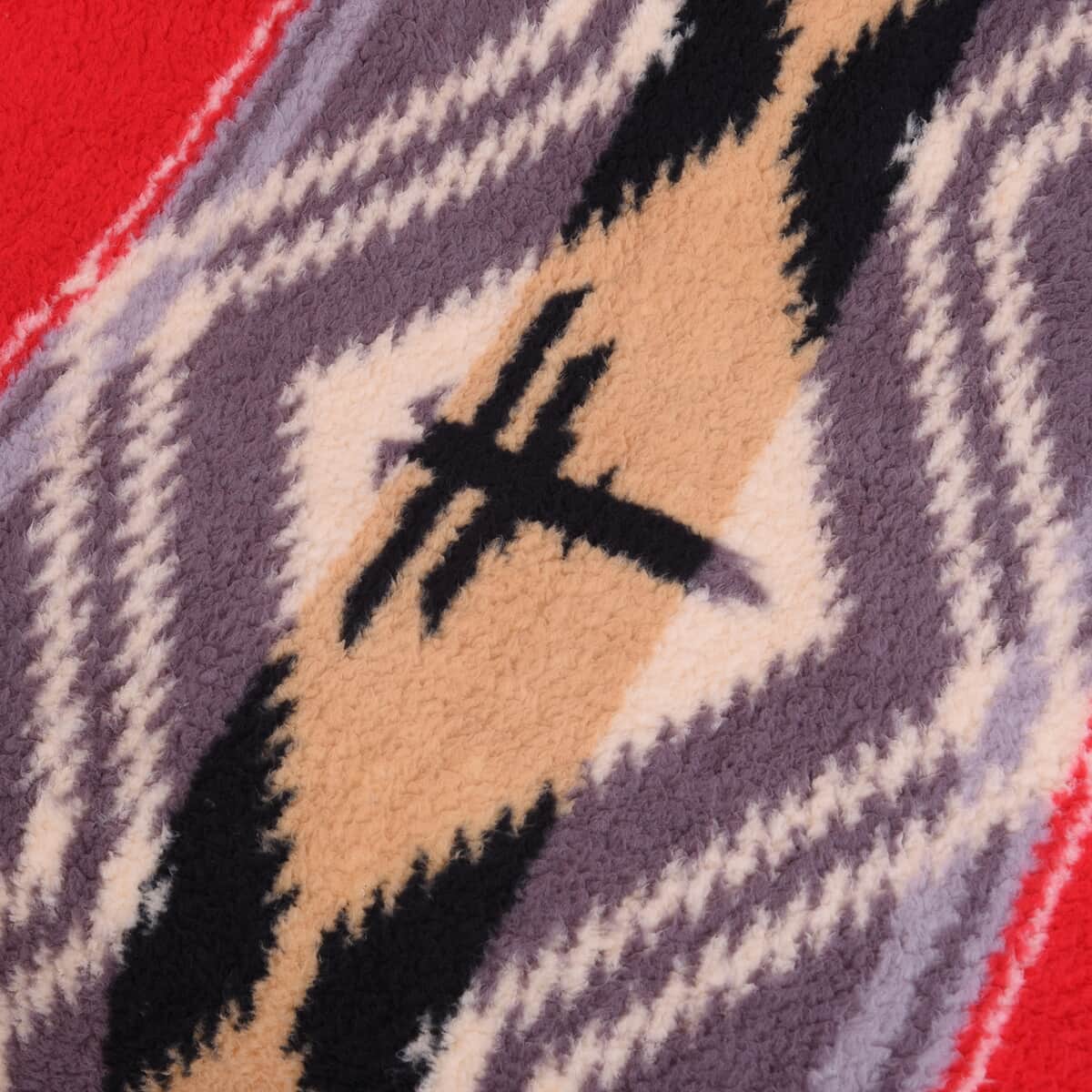 Homesmart Tribal Pattern Double Face Sherpa Blanket (Microfiber) image number 3