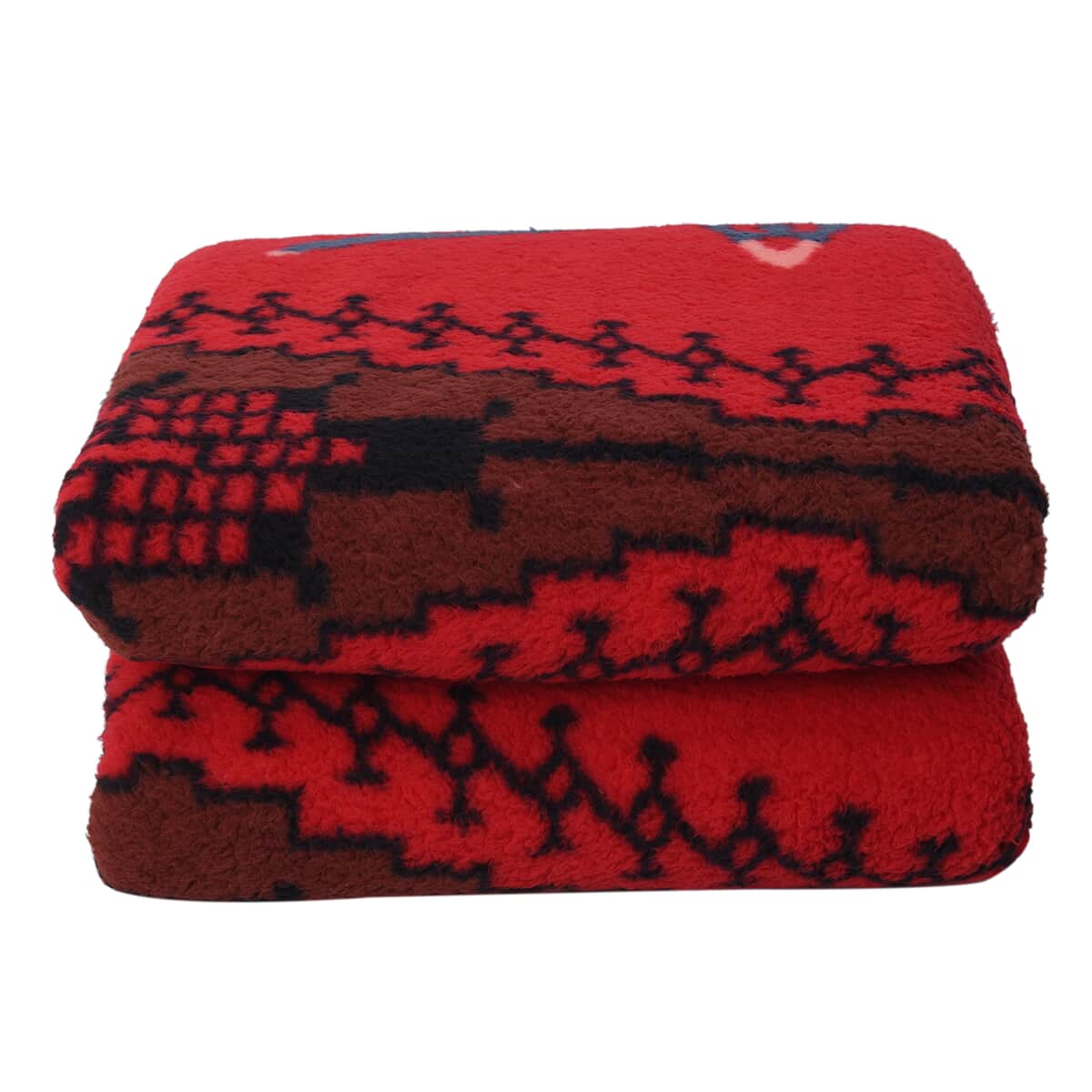Homesmart Tribal Pattern Double Face Sherpa Blanket (Microfiber) image number 0