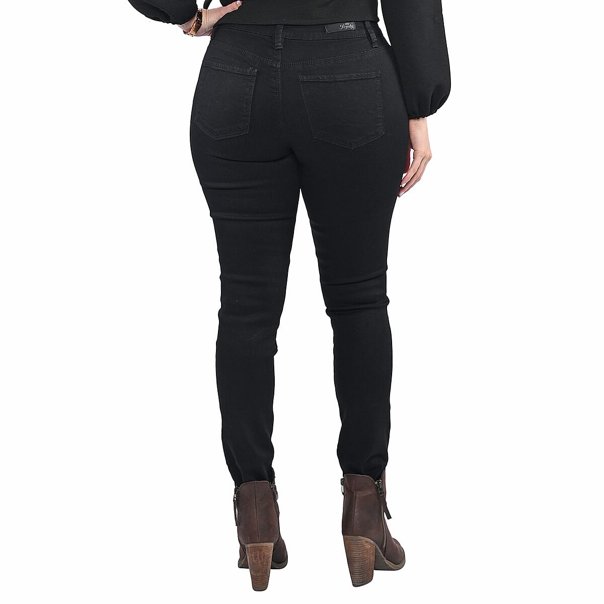 Royalty by YMI Black Women Basic High-Rise Skinny Jeans (Size 14) image number 2