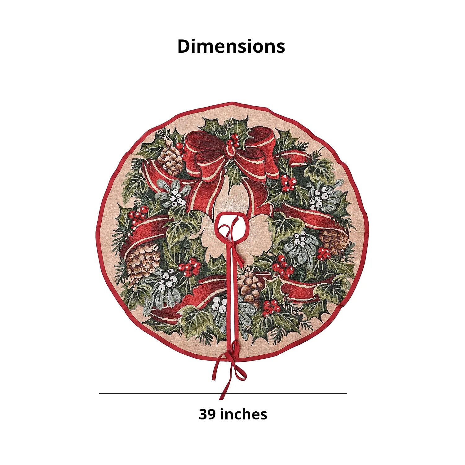 Pine Cone & Mistletoe Wreath
