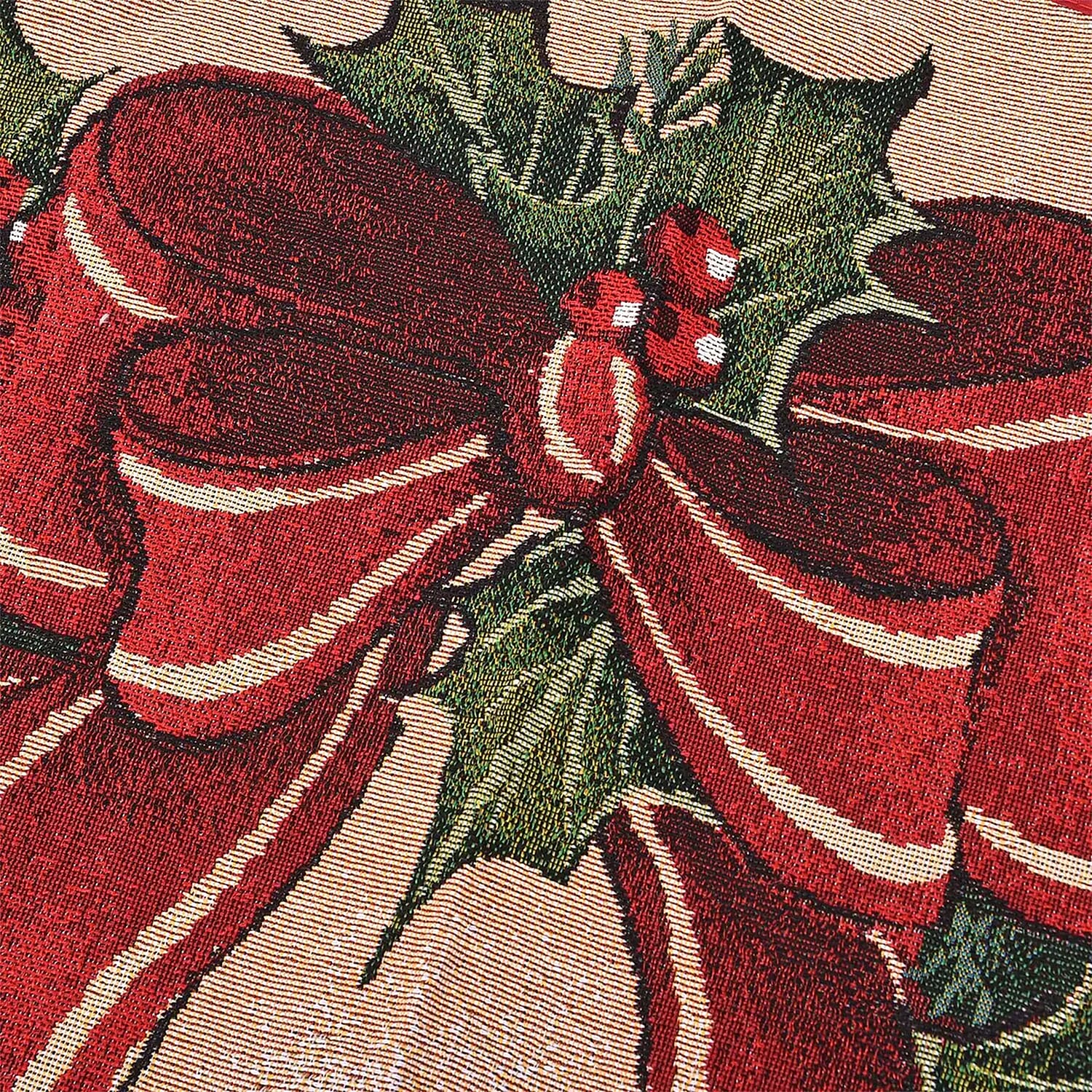 Homesmart Pine Cone & Mistletoe Wreath Christmas Tree Skirt (39, 40% Cotton & 60% Polyester)