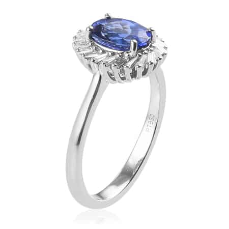 Certified & Appraised Rhapsody 950 Platinum AAAA Tanzanite and E-F VS Diamond Ring (Size 10.0) 6.30 Grams 2.15 ctw image number 3