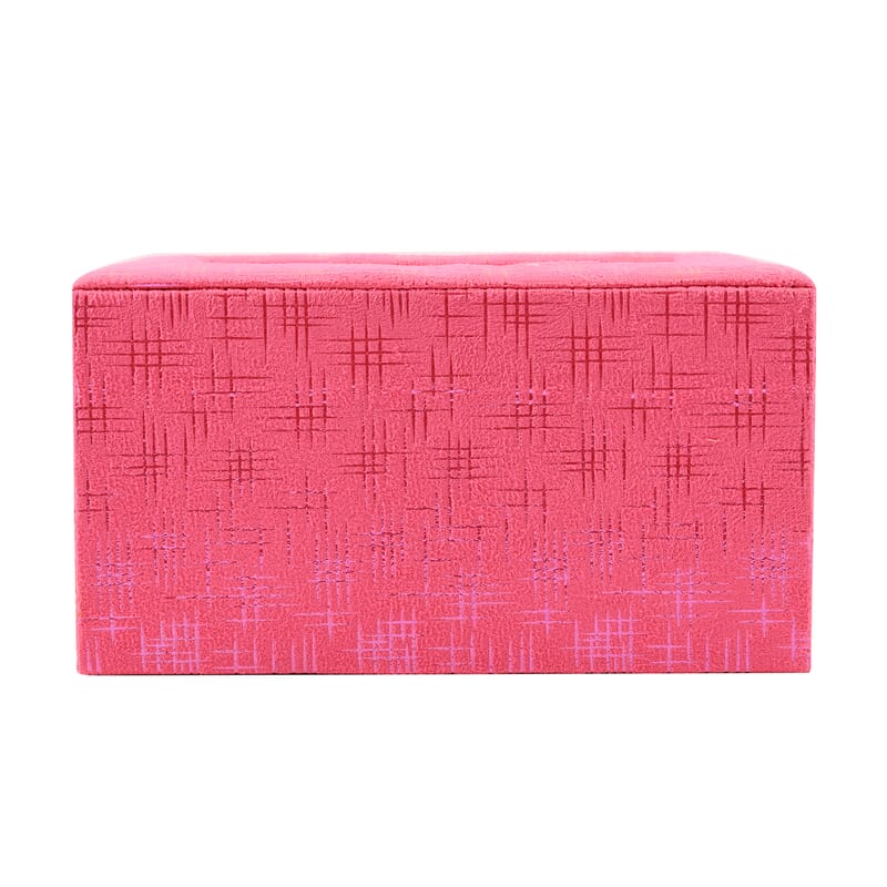 Pink Velvet Picture Photo Frame Display Jewelry Organizer with Glass Window (7.68x5.71x4.33)