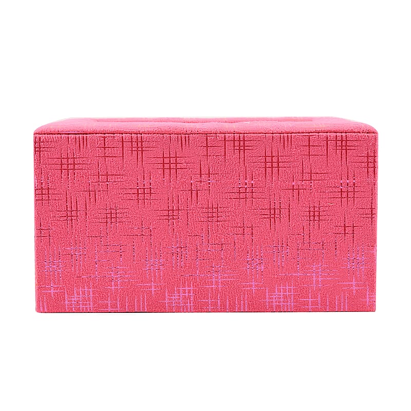 Pink Velvet Picture Photo Frame Display Jewelry Organizer with Glass Window (7.68x5.71x4.33)