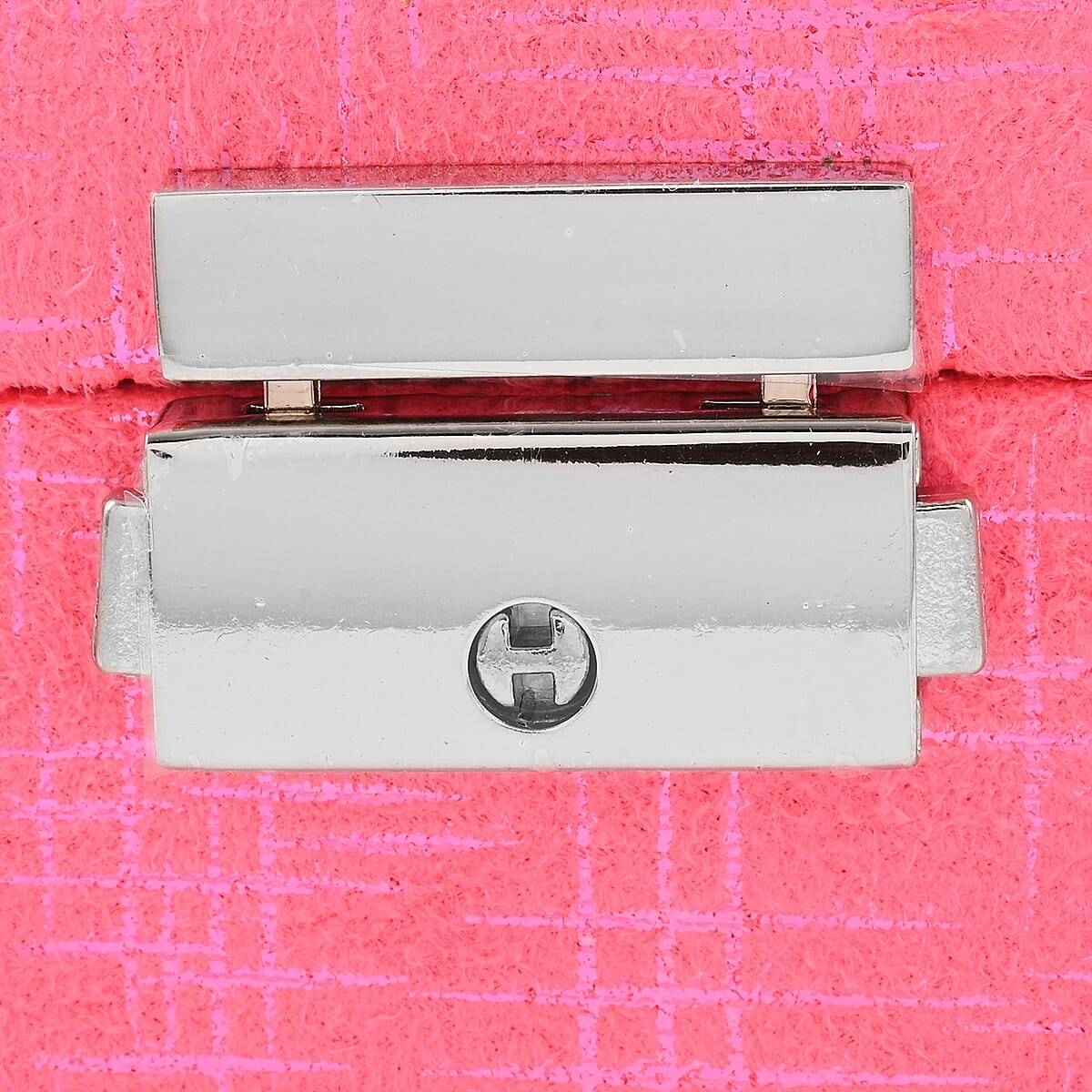 Pink Velvet Picture Photo Frame Display Jewelry Organizer with Glass Window (7.68x5.71x4.33) image number 5