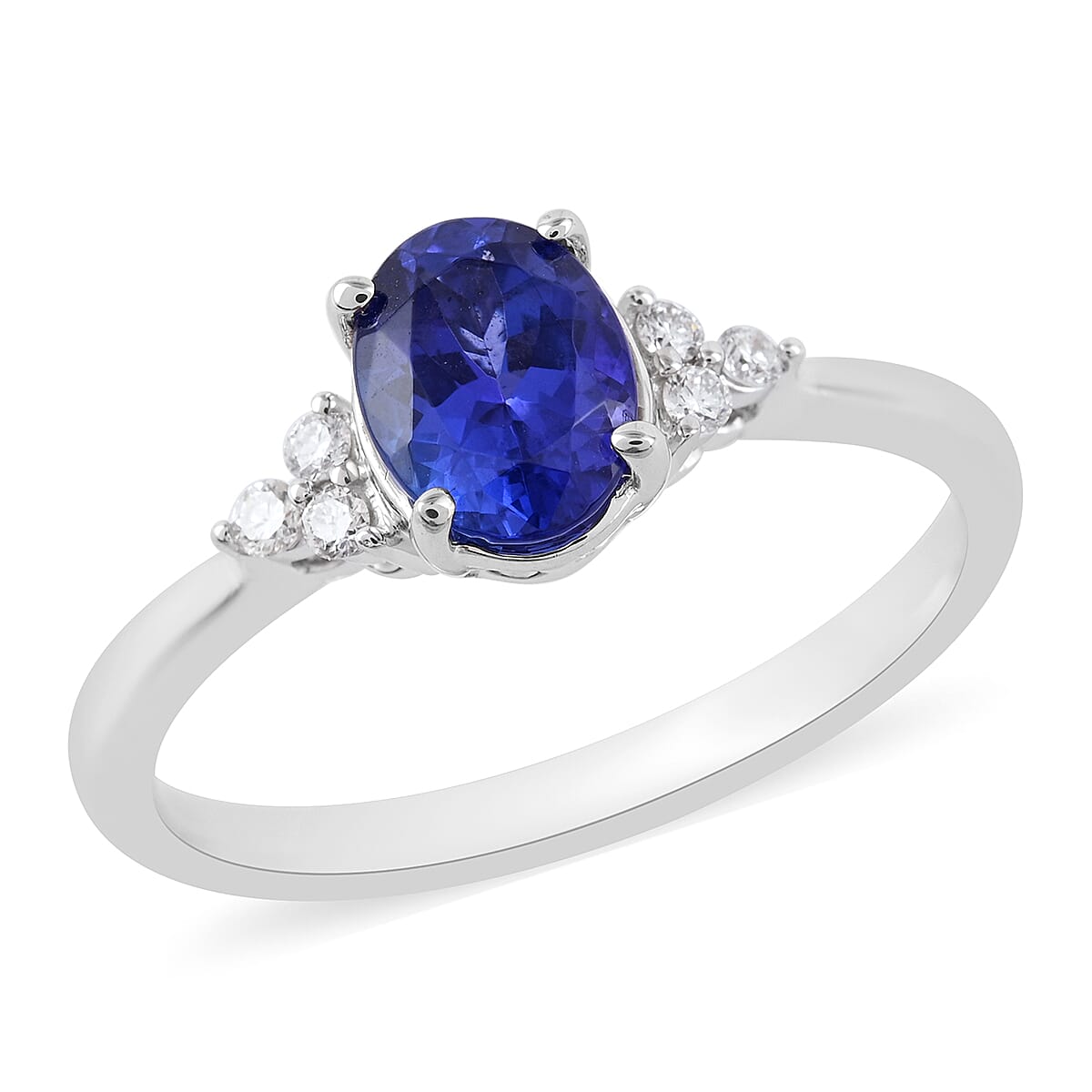 Rhapsody 1.40 ctw AAAA Tanzanite and Diamond E-F VS Ring in 950 Platinum 5.33 Grams (Size 10)
