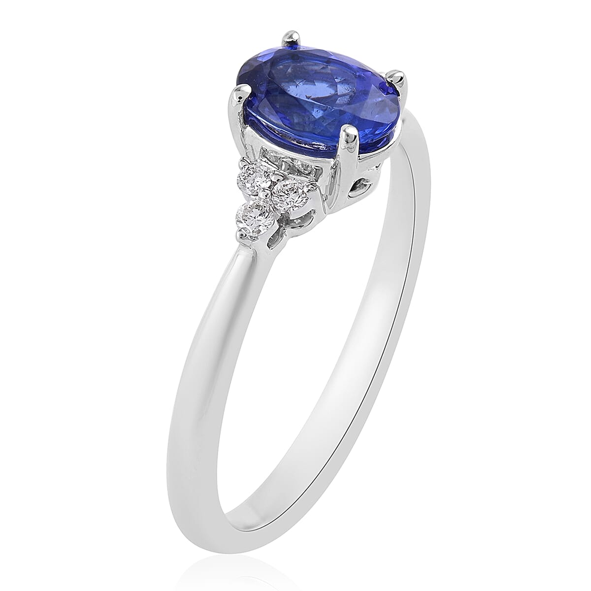 Rhapsody 1.40 ctw AAAA Tanzanite and Diamond E-F VS Ring in 950 Platinum 5.33 Grams (Size 10)
