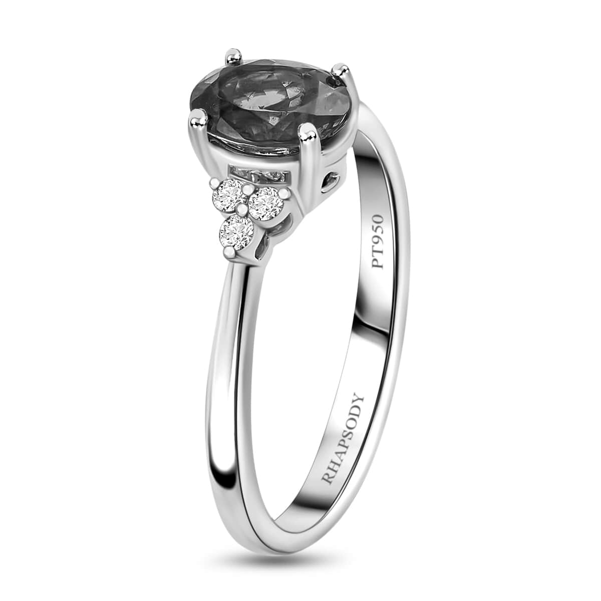 Rhapsody 950 Platinum AAAA Tanzanite and E-F VS Diamond Ring (Size 8.0) 5.30 Grams 1.40 ctw image number 2
