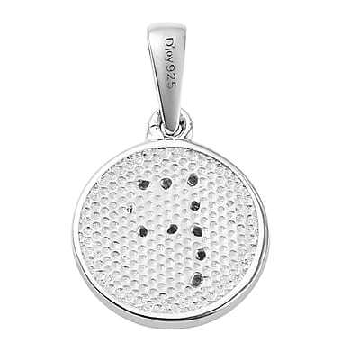 Lolos Exclusive Pick's Diamond Initial F Pendant in Platinum Over Sterling Silver 0.05 ctw
