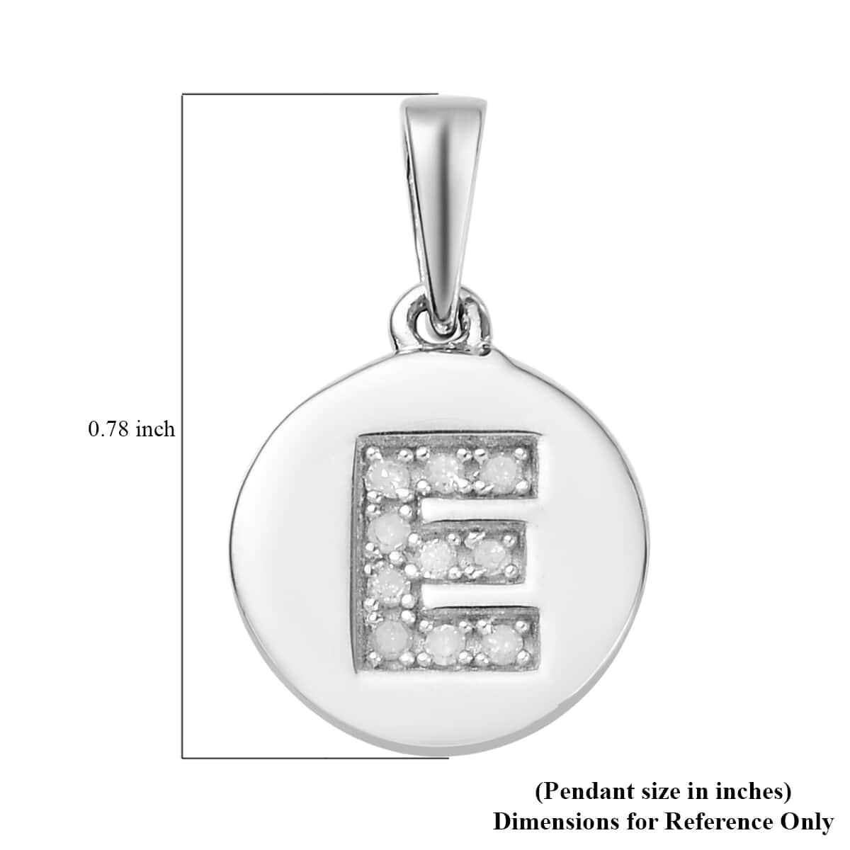 Lolos Exclusive Pick's Diamond Initial G Pendant in Platinum Over Sterling Silver 0.07 ctw image number 5