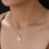 Lolos Exclusive Pick's Diamond Initial K Circle Pendant in Platinum Over Sterling Silver 0.06 ctw image number 2