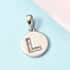 Lolos Exclusive Pick's Diamond Initial L Pendant in Platinum Over Sterling Silver 0.05 ctw image number 1