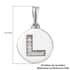 Lolos Exclusive Pick's Diamond Initial L Pendant in Platinum Over Sterling Silver 0.05 ctw image number 5