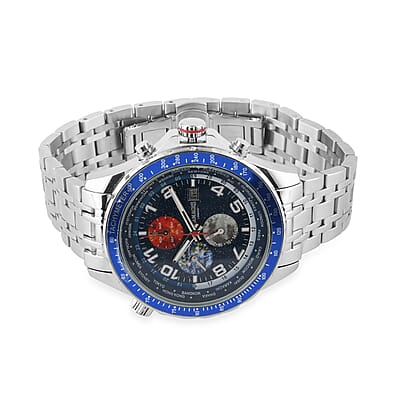 Gamages of London Automatic Self Wind Movement Limited Edition Hand Assembled Astronomer Watch in Stainless Steel