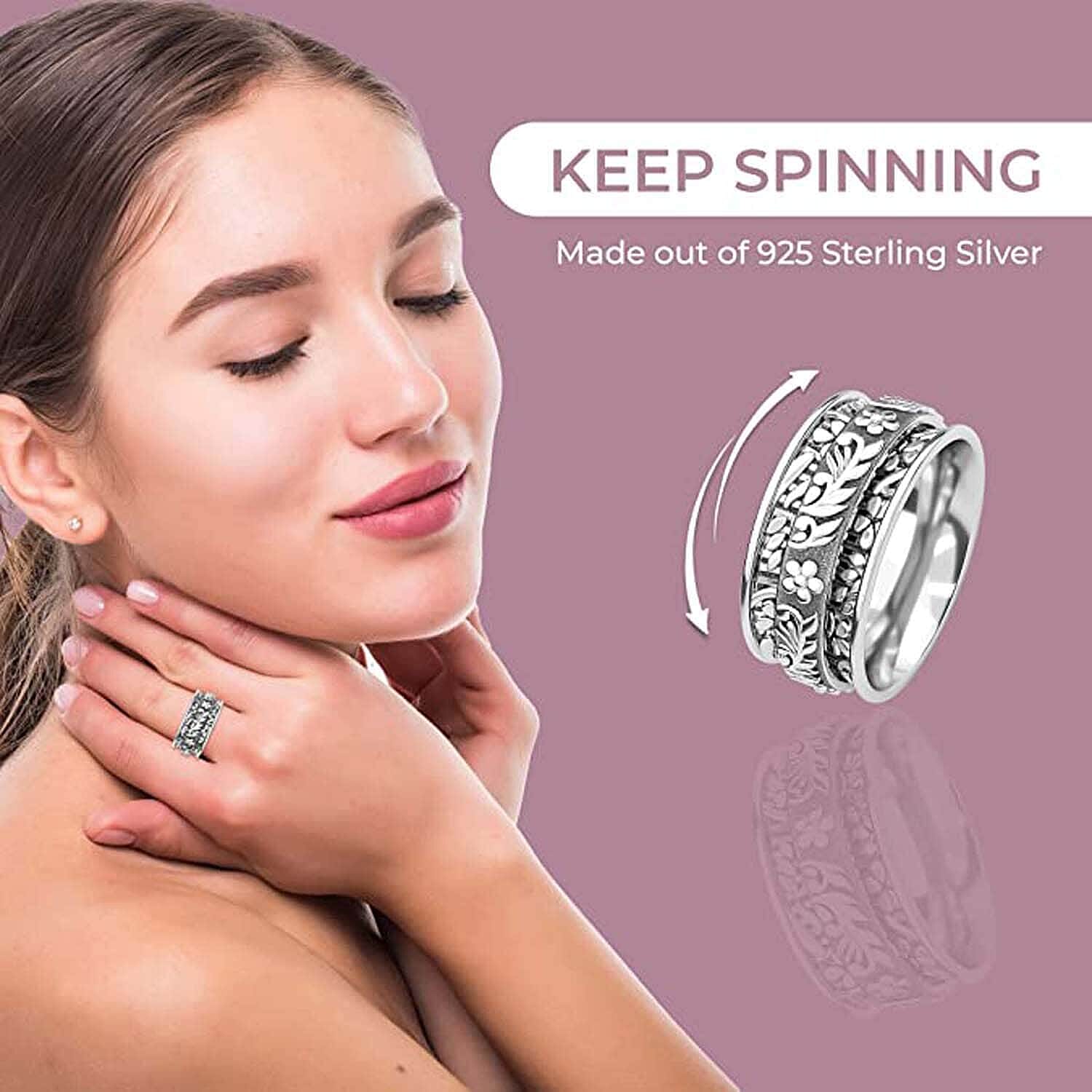 D'Joy Sterling Silver Ring (Size 10.0) 4.50 Grams