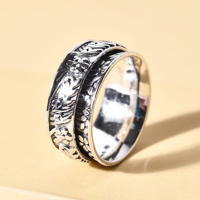 D'Joy Spinner Band Ring in Sterling Silver (Size 7.0) 5.50 Grams