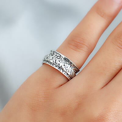 D'Joy Spinner Band Ring in Sterling Silver (Size 7.0) 5.50 Grams