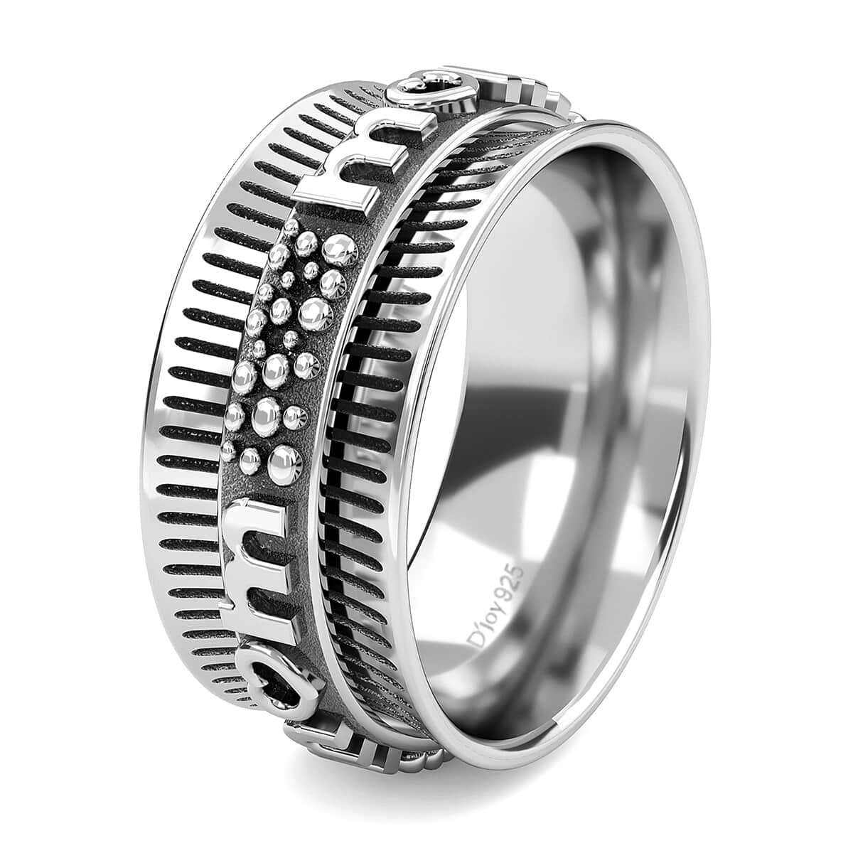 Sterling Silver Spinner Ring, Fidget Rings for Anxiety, Stress Relieving Anxiety Ring Band, Promise Rings 5.60 grams (Size 10) image number 4