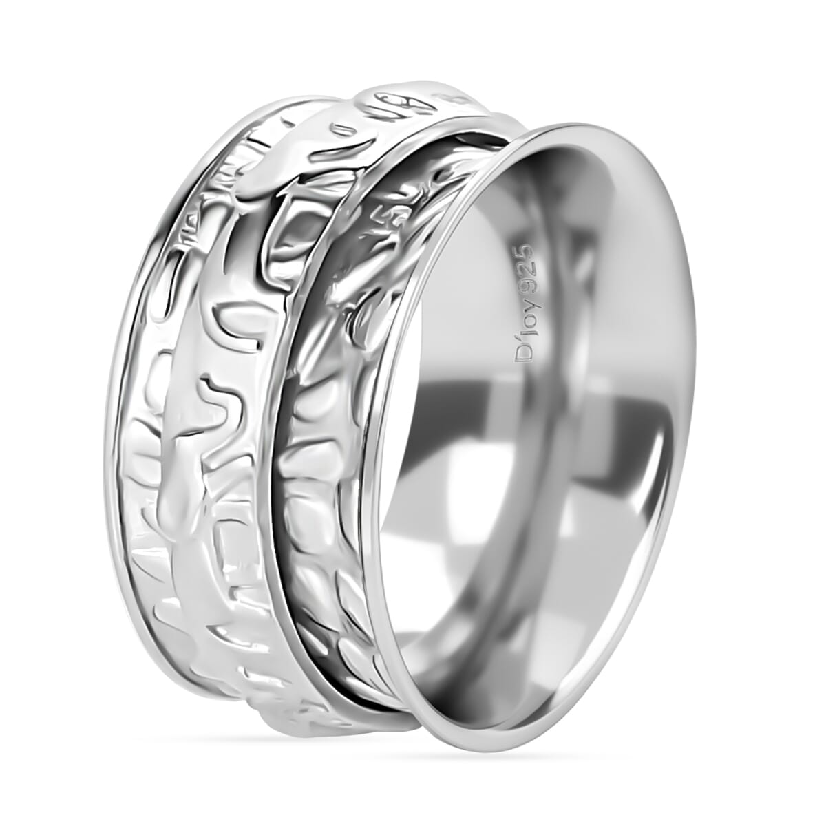 D'Joy Elephant Spinner Ring in Sterling Silver (Size 8.0) 5 Grams image number 6