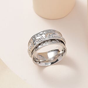 D'Joy Elephant Spinner Ring in Sterling Silver (Size 9.0) 5 Grams