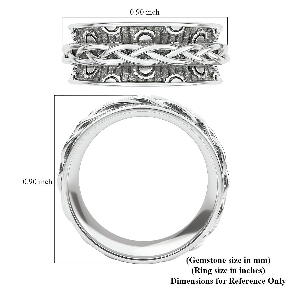 D'Joy Sterling Silver Ring (Size 6.0) 4.20 Grams