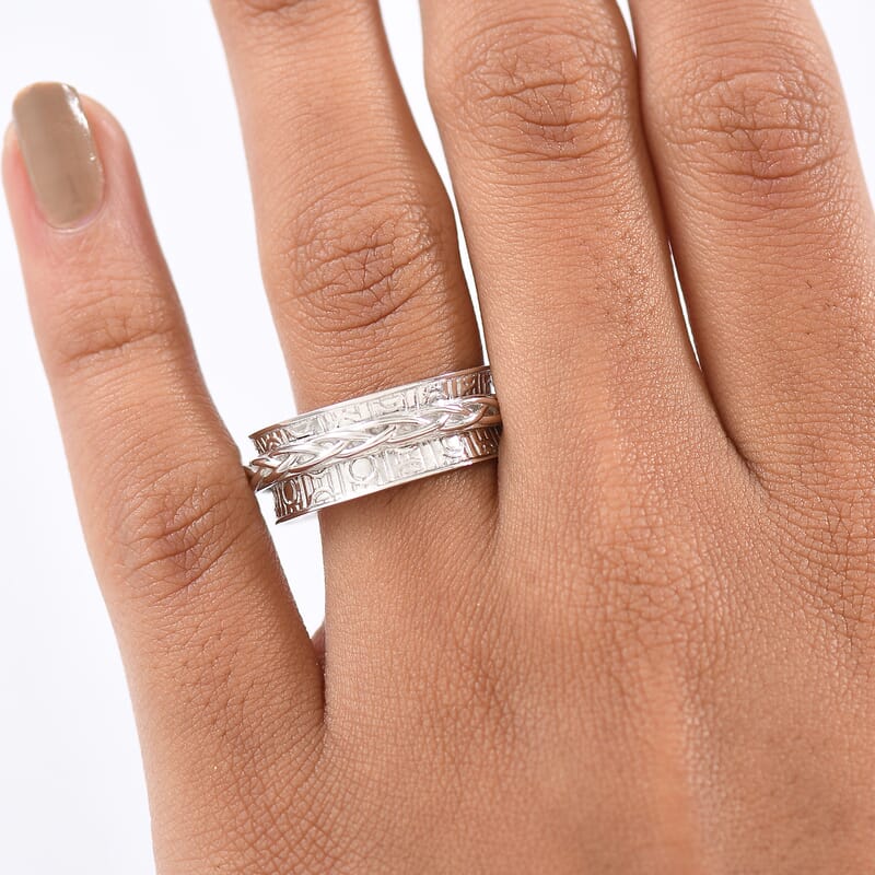 D'Joy Spinner Band Ring in Sterling Silver (Size 9.0) 6.30 Grams