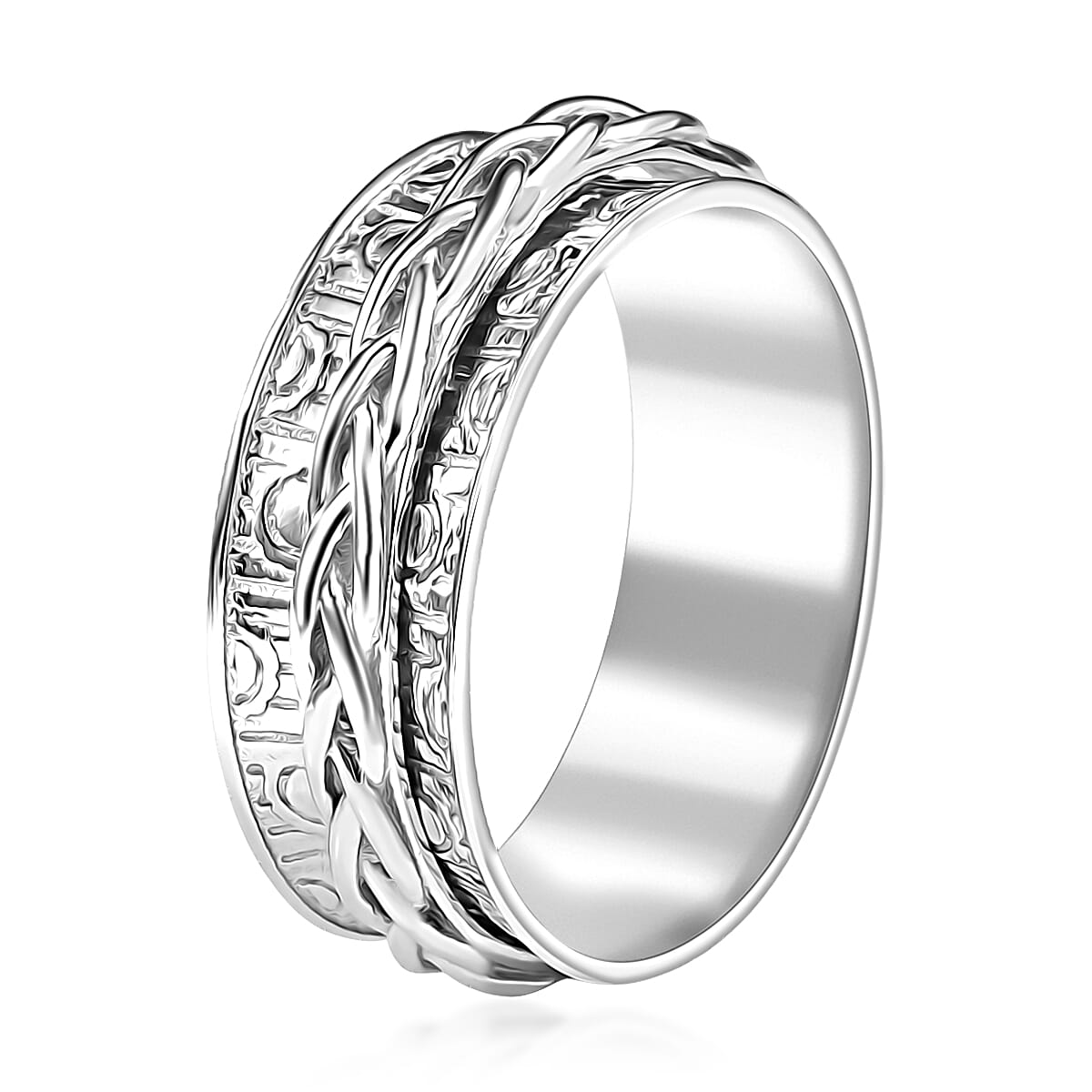 D'Joy Spinner Band Ring in Sterling Silver (Size 9.0) 6.30 Grams image number 3