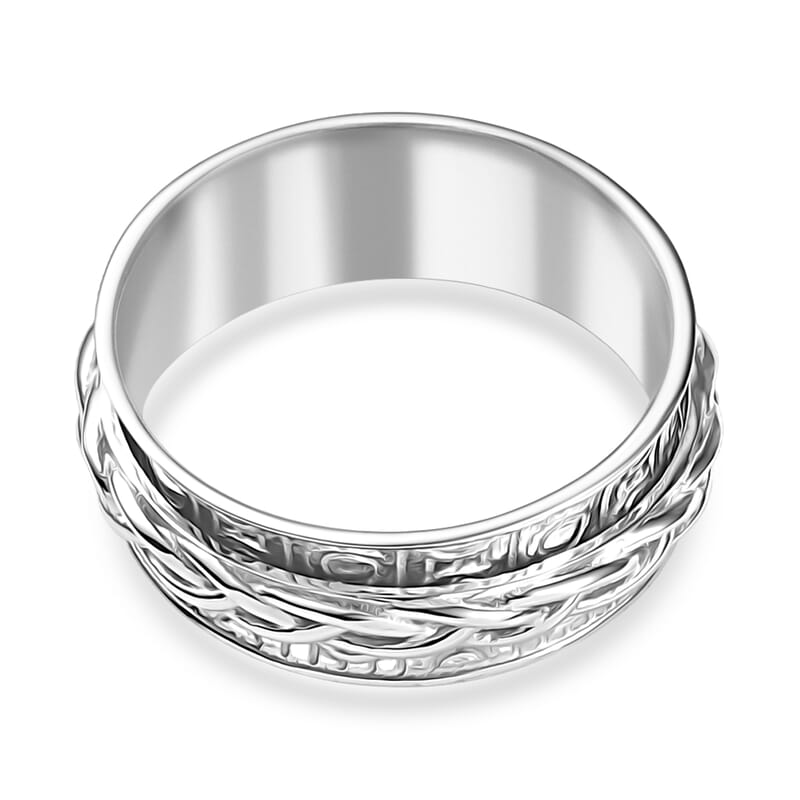 D'Joy Spinner Band Ring in Sterling Silver (Size 9.0) 6.30 Grams