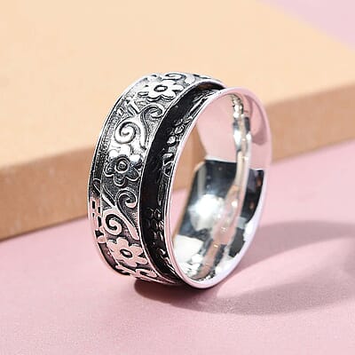 D'Joy Spinner Band Ring in Sterling Silver (Size 10.0) 7.10 Grams