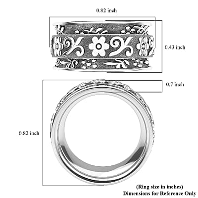 D'Joy Spinner Band Ring in Sterling Silver (Size 10.0) 7.10 Grams
