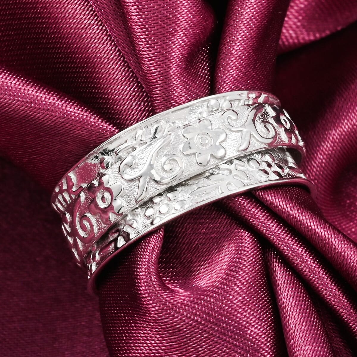 Sterling Silver Ring (Size 7.0) 5.47 Grams image number 0