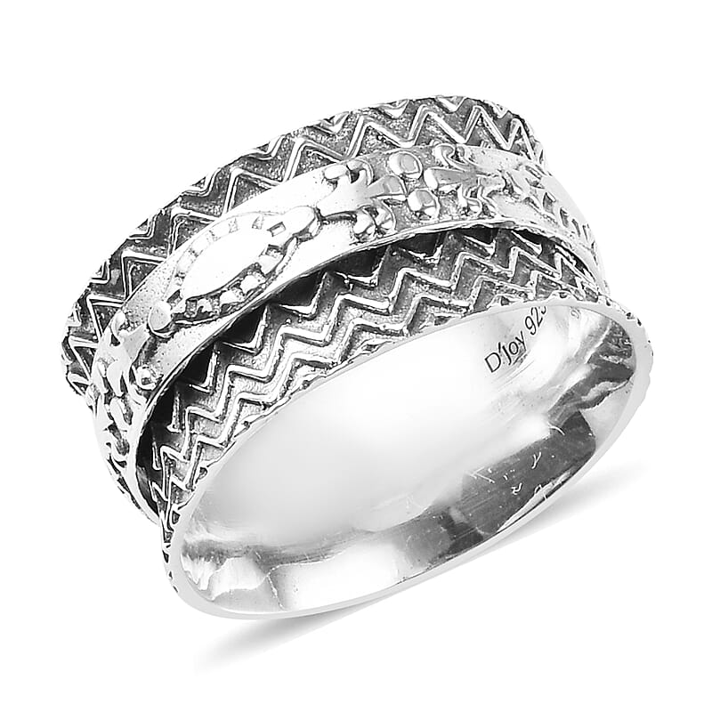 D'Joy Sterling Silver Ring (Size 8.0) 4.25 Grams