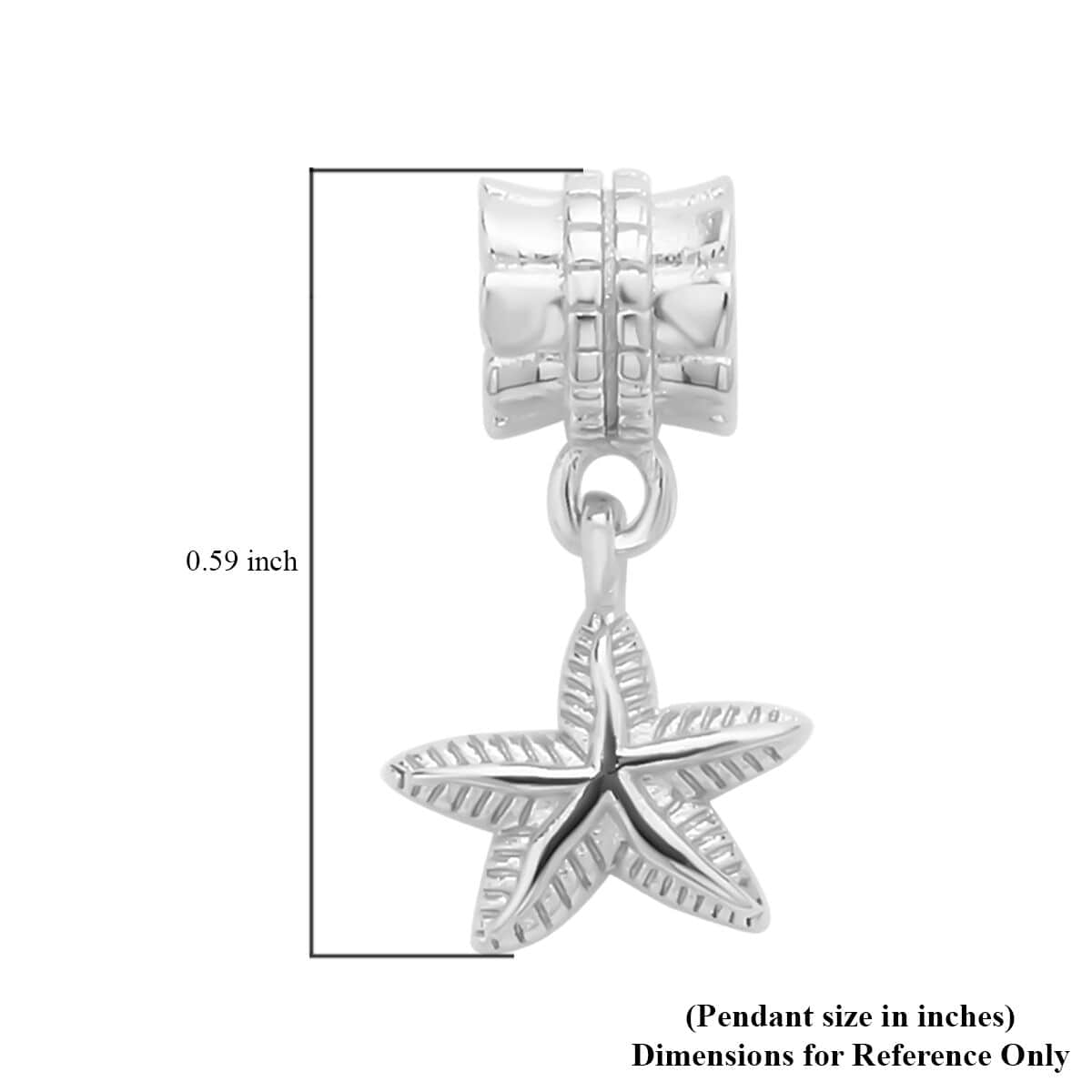 Sterling Silver Starfish Charm image number 3