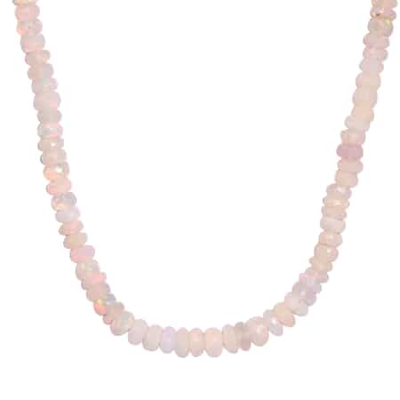 Ethiopian Welo Opal Beaded Necklace 18-20 Inches in Sterling Silver 40.00 ctw image number 3