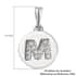Lolos Exclusive Pick's Diamond Initial M Pendant in Platinum Over Sterling Silver 0.10 ctw image number 5