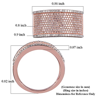 Natural Pink Diamond I2-I3 and Diamond Bold Statement Cocktail Ring in Vermeil Rose Gold Over Sterling Silver (Size 8.0) 1.00 ctw