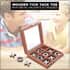 Wooden Tick Tack Toe Wooden Family Board Game Metal Naughts & Crosses Storage Box with Glass Lid image number 1