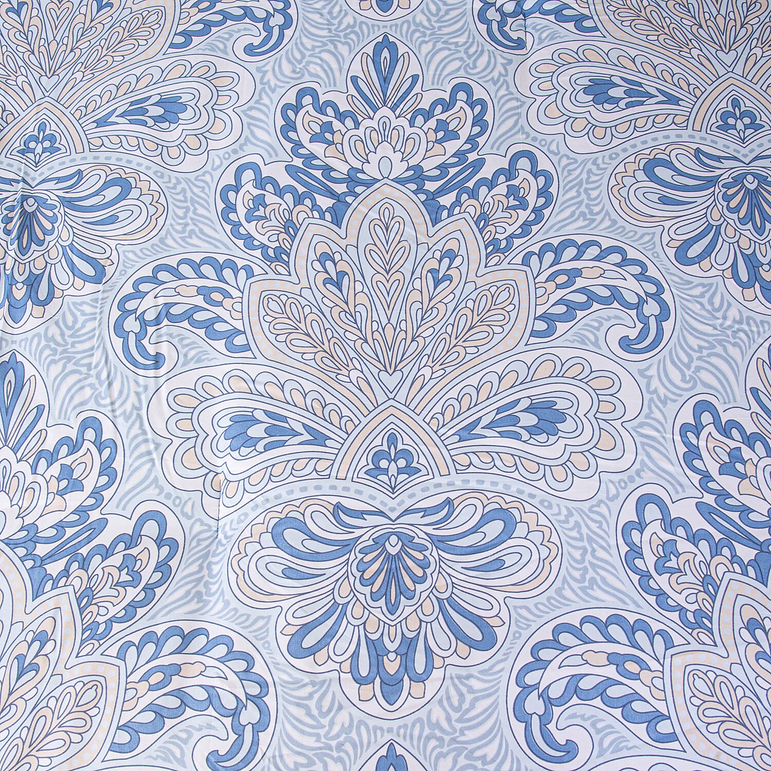 Closeout Cozelle GRANDEUR Collection Blue Microluxe 4 Piece Damask Comforter Set (Twin)
